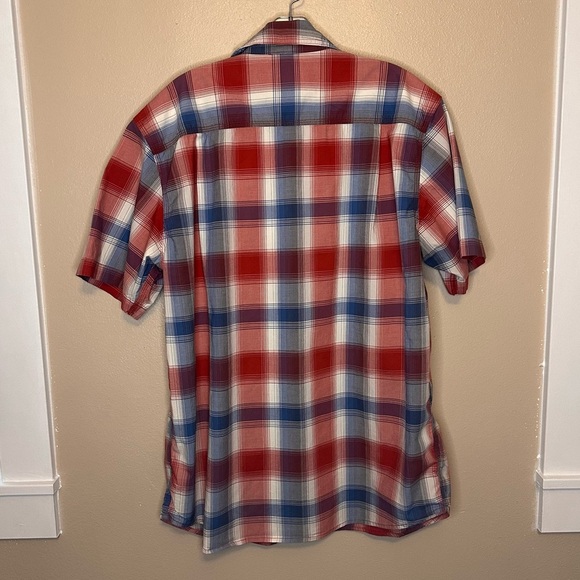 Carhartt Men's Red & Blue Plaid Pearl Snap Western Short Sleeve Shirt Large - Picture 6 of 6